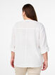 Katoenen blouse met een V-hals, Wit, Model image number 2