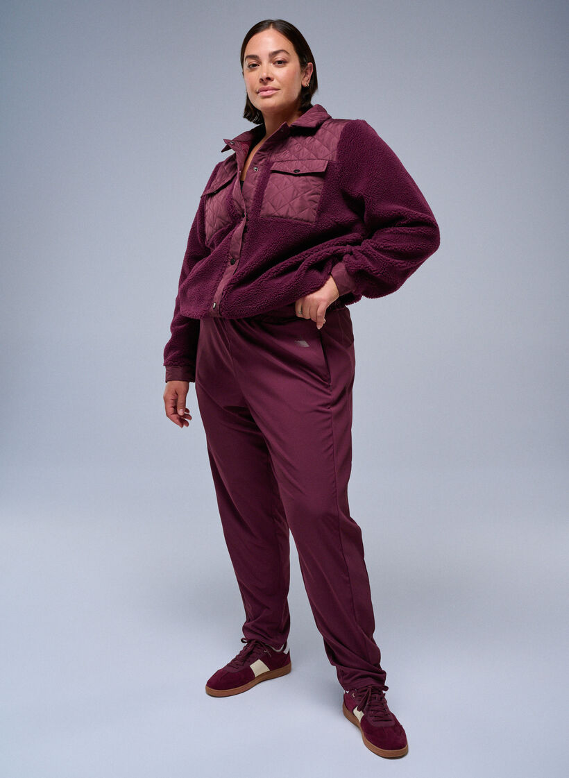 Lichte trainingsbroek met zakken, Rood, Image image number 0