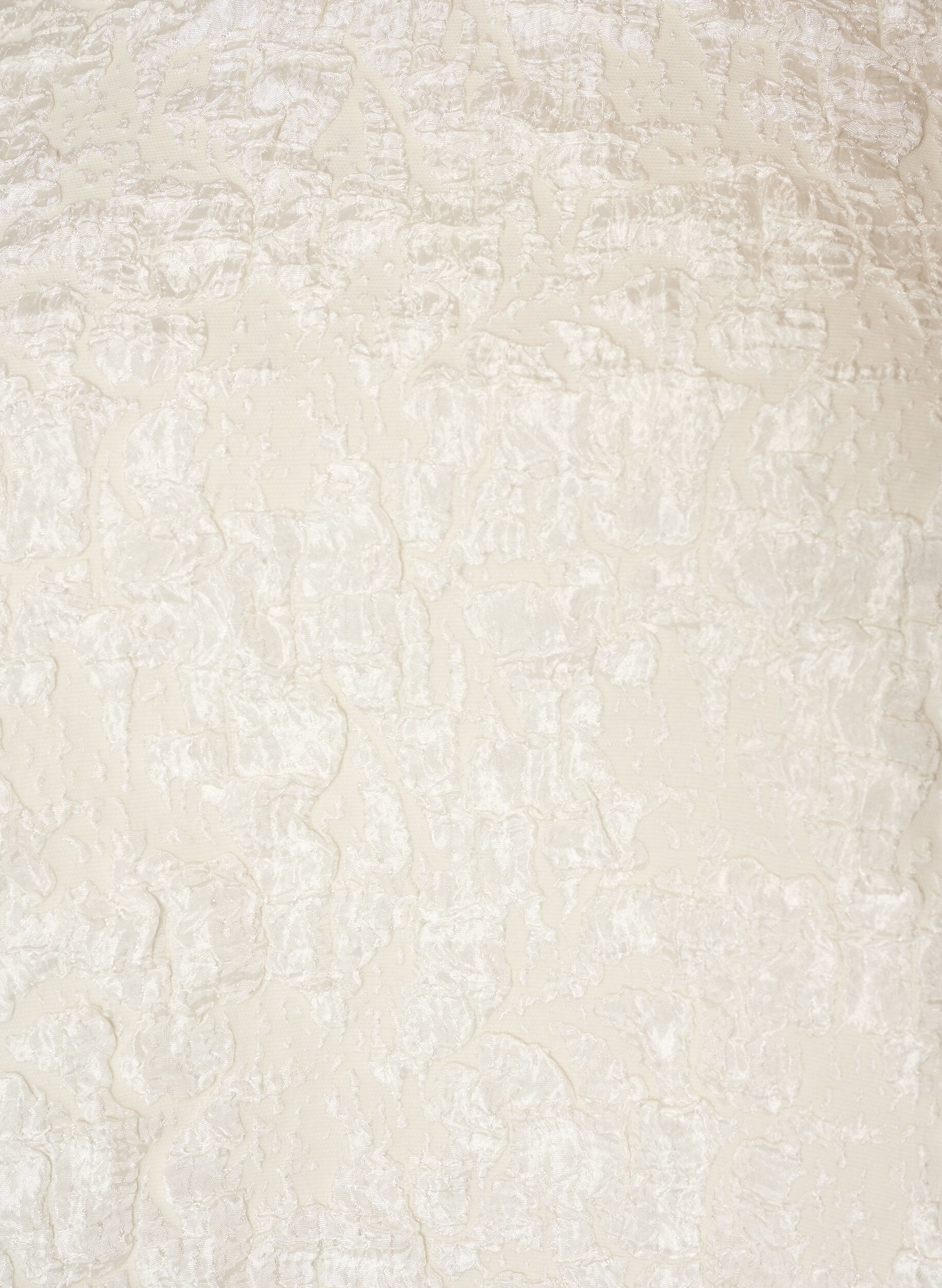 ZizziJacquard blouse met pofmouwen en A-lijnvorm, Vanille, Packshot image number 2