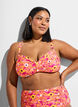 Bikinitop met beugel en patroon, Oranje, Model image number 0
