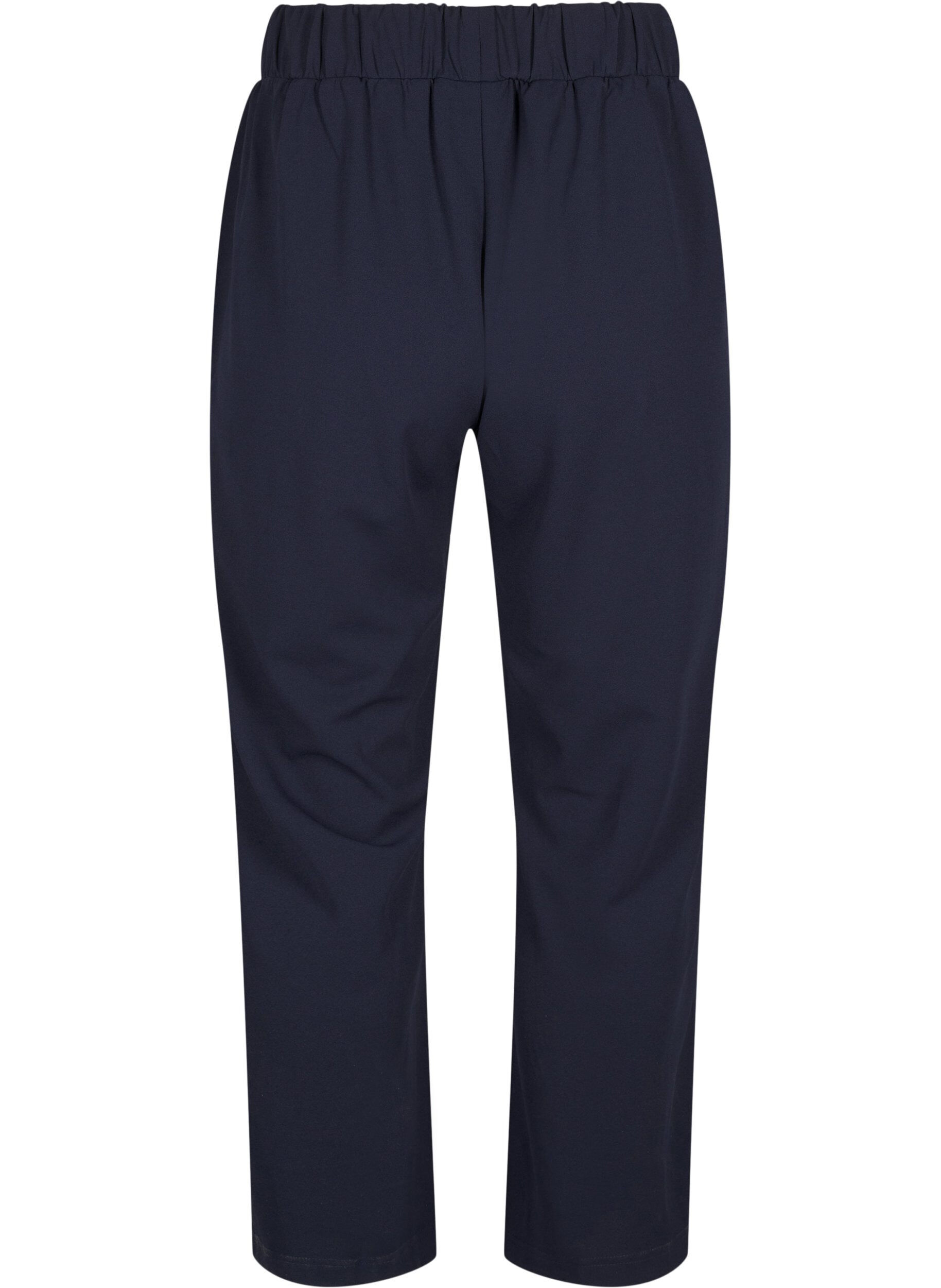 Zizzi Losse broek met zakken, Blauw, Packshot image number 1