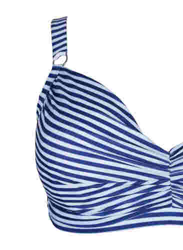 Bikini beha met opdruk en beugel, Blue Striped, Packshot image number 2