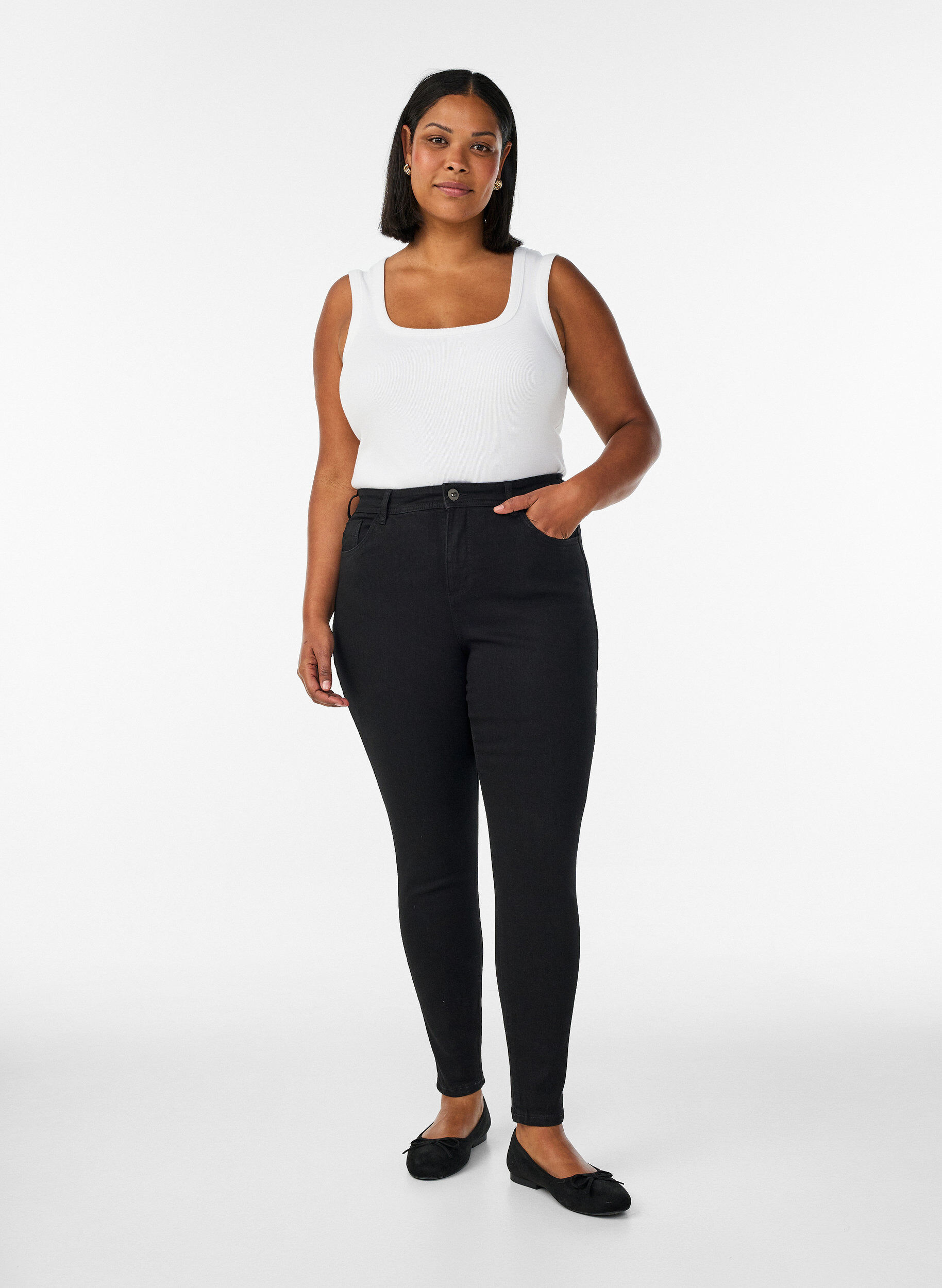 ZizziJeans met super slanke pasvorm, Zwart, Model image number 0