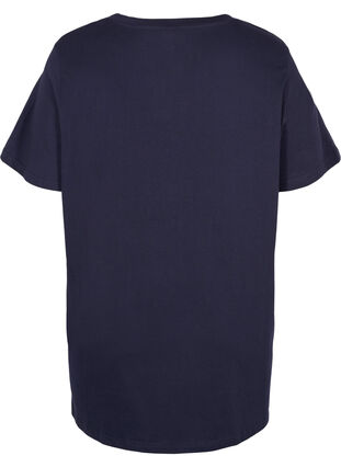 Oversized pyjama t-shirt met biologisch katoen, Night Sky, Packshot image number 1