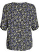 Viscose blouse met print en knoopsluiting, Zwart, Packshot image number 1