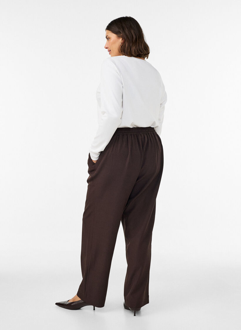 Losse broek met zakken, Bruin, Model image number 1