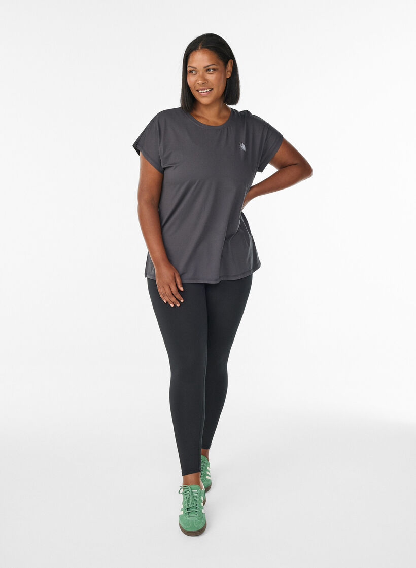 Effen gekleurd trainingsshirt, Grijs, Model image number 1