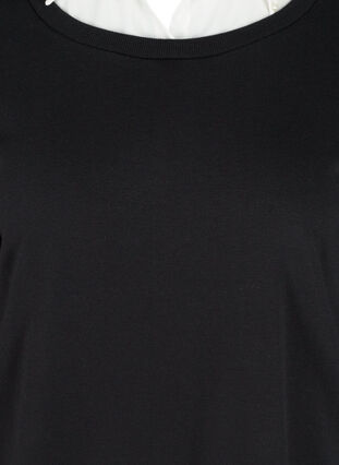 Sweatshirt met opgenaaid overhemd, Black, Packshot image number 2