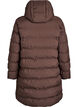 Pufferjas met capuchon en zakken, Bruin, Packshot image number 1
