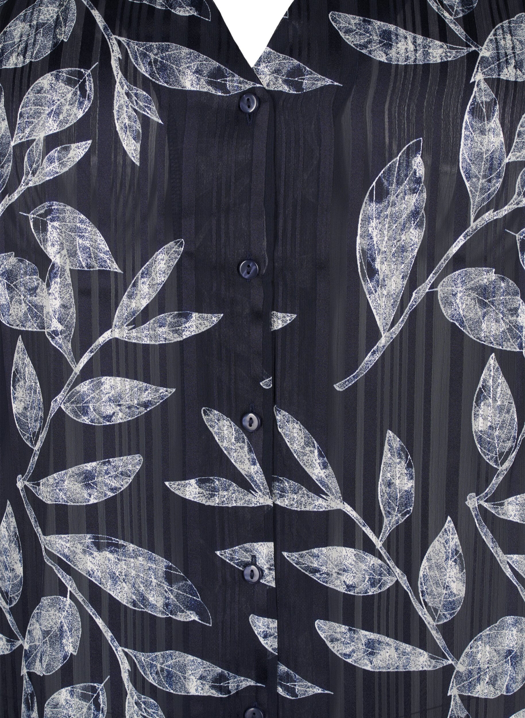 Zizzi Overhemd met lange mouwen en knopen, Blauw, Packshot image number 2