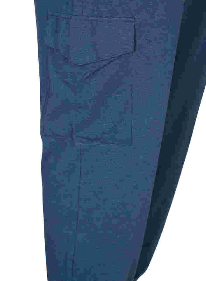 Joggingbroek met cargo zakken, Insignia Blue Mel. , Packshot image number 3