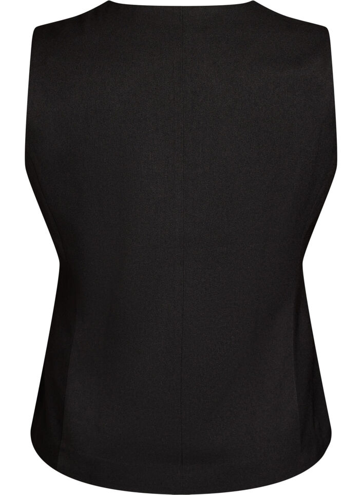 Gilet met knoopsluiting, Zwart, Packshot image number 1