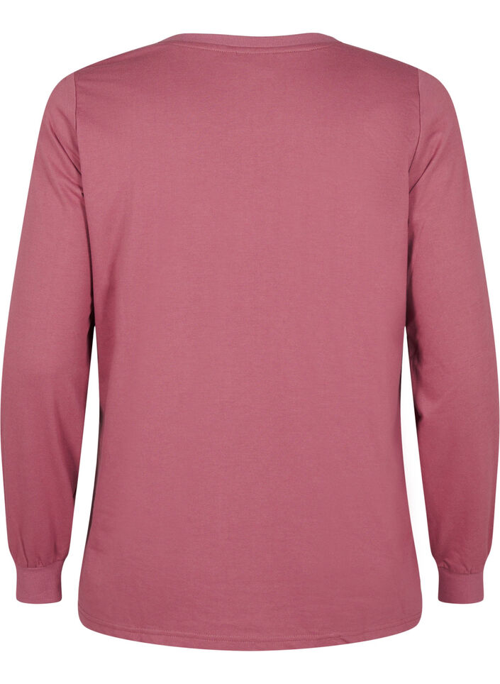 Sweatshirt met kanten details, Rose Brown, Packshot image number 1