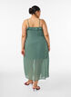 Chiffon jurk met asymmetrische ruches, Groen, Model image number 1