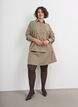 Rok met een mini-ruitpatroon en rhinestones, Bruin, Model image number 1