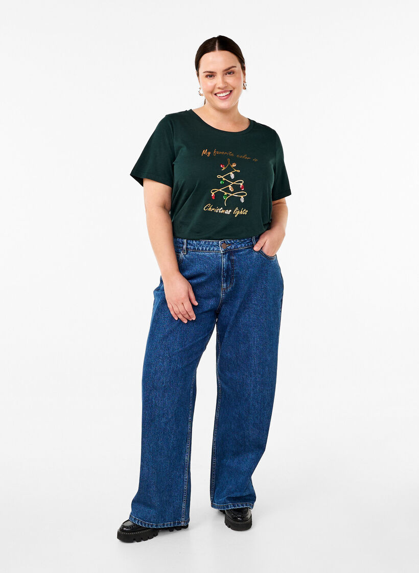 Kerst T-shirts in 100% katoen, Scarab w. Tree, Model image number 2