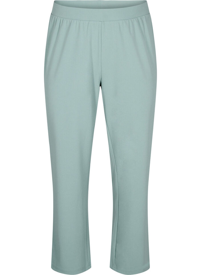 Broek met rechte pasvorm, Groen, Packshot image number 0