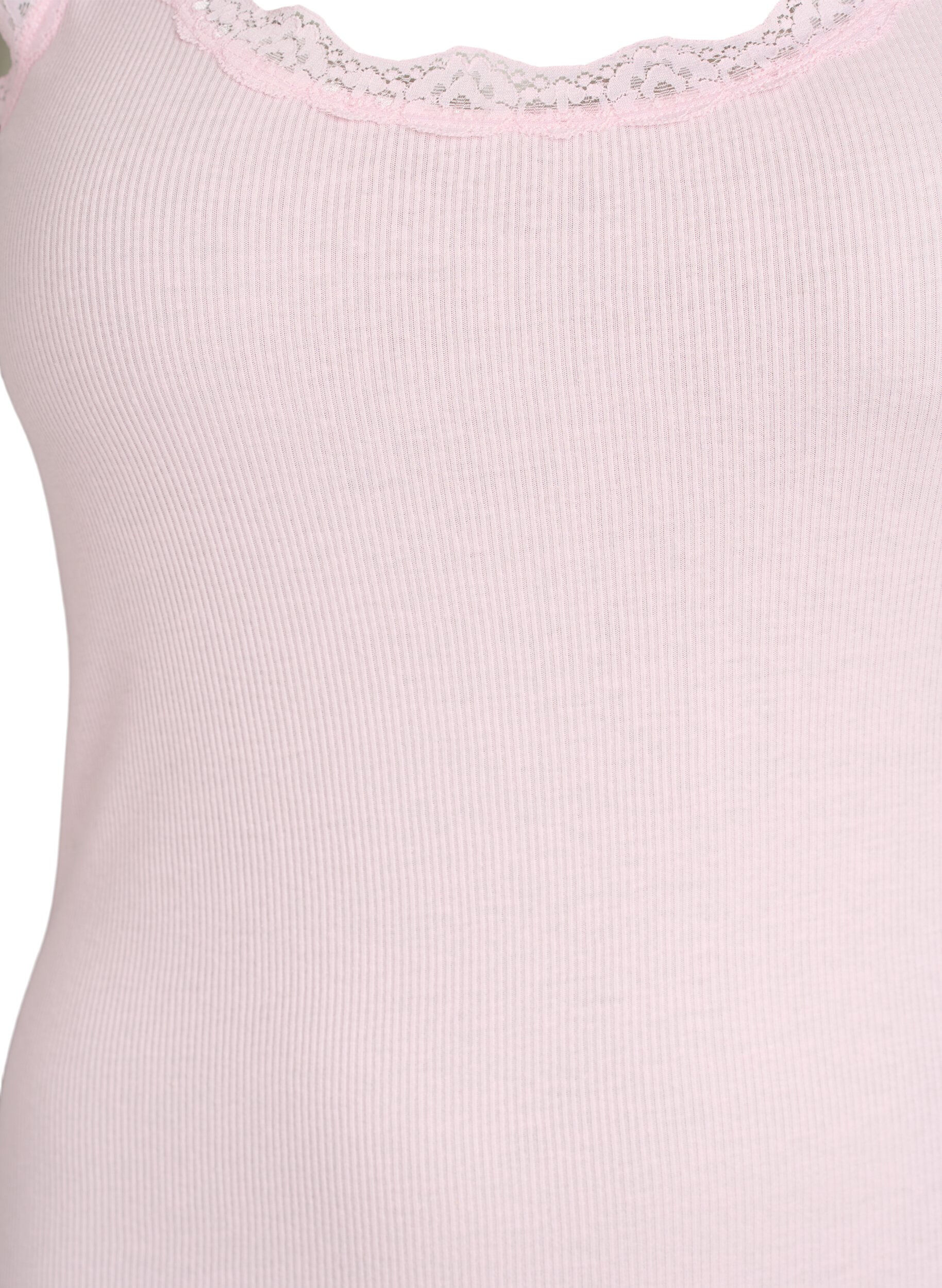 Zizzi Top met kant, Roze, Packshot image number 2