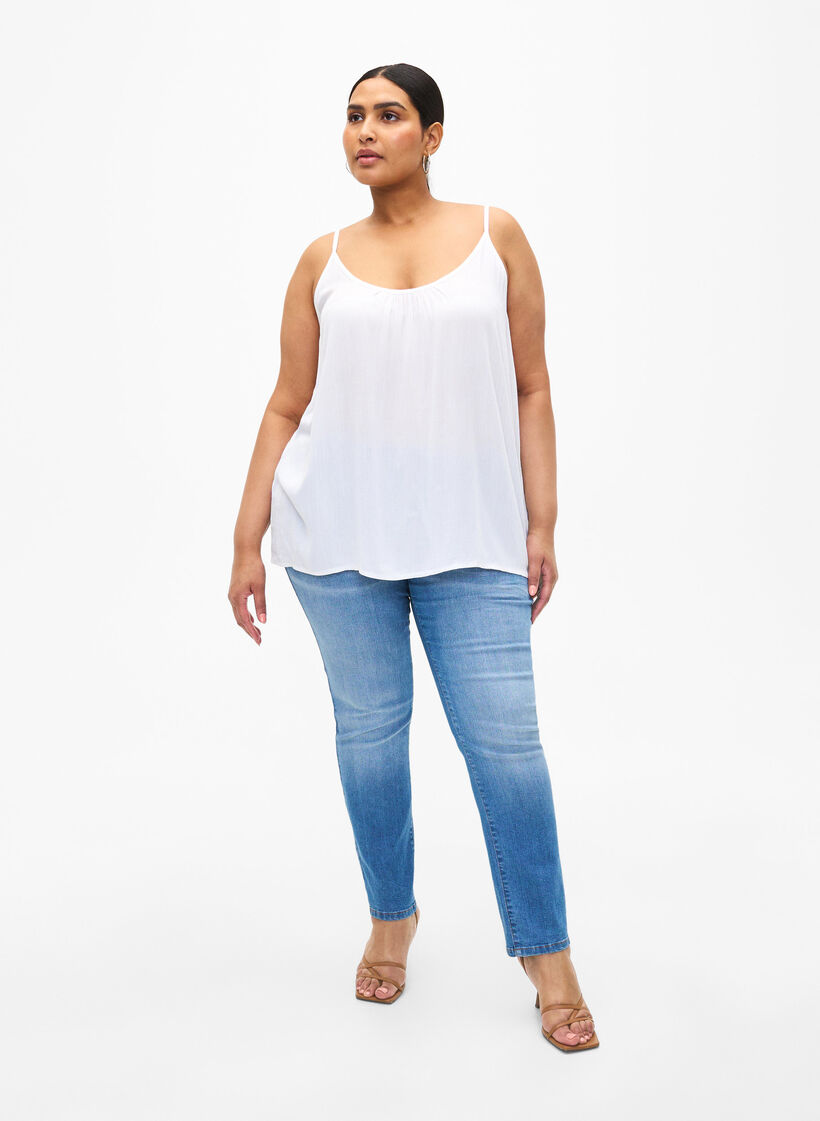 Hemdje van viscose, Wit, Model image number 1