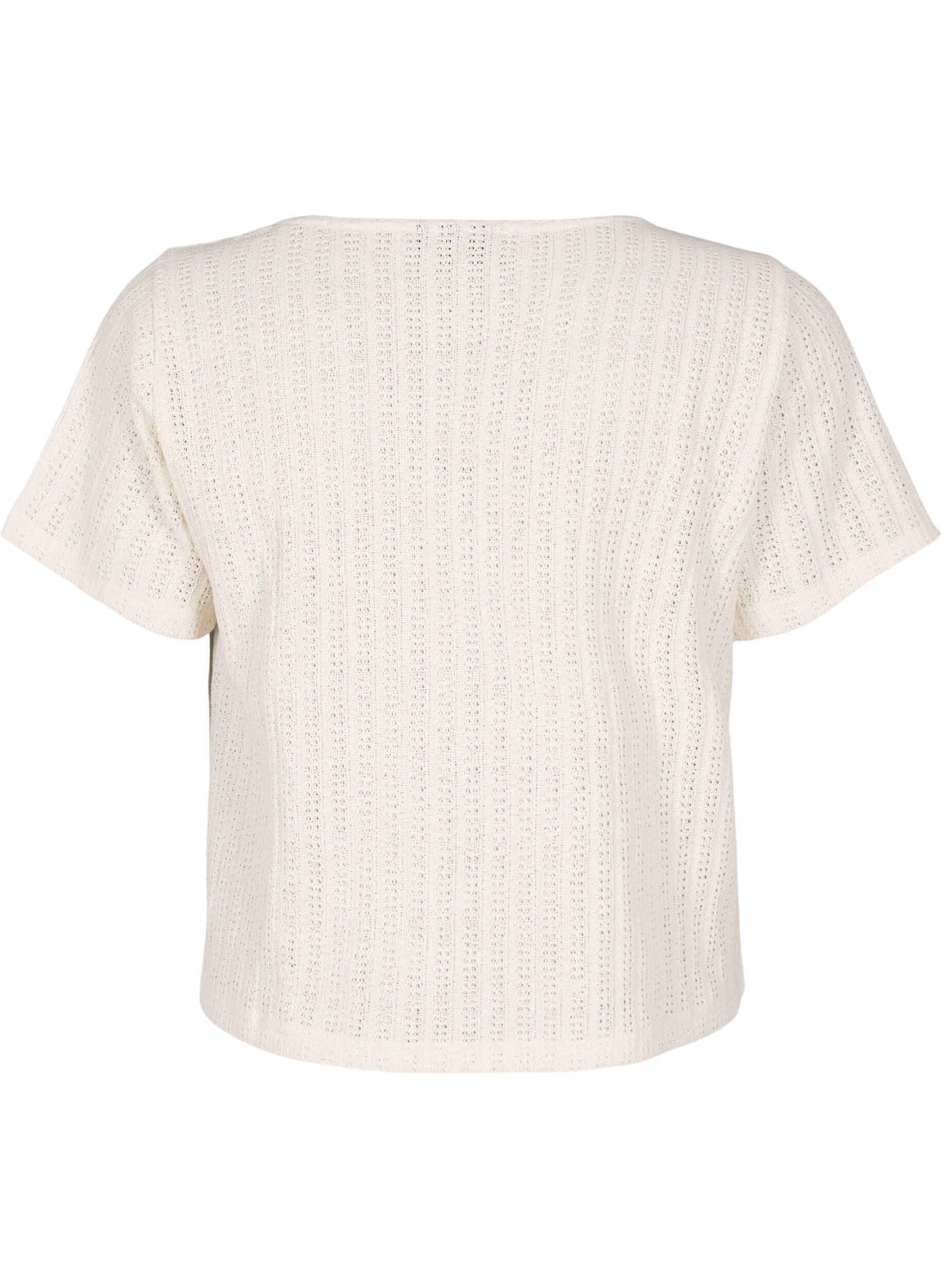 Zizzi Cardigan met korte mouwen, Vanille, Packshot image number 1