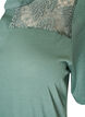 Jerseyjurk met kanten details en een gelaagde rok, Groen, Packshot image number 3