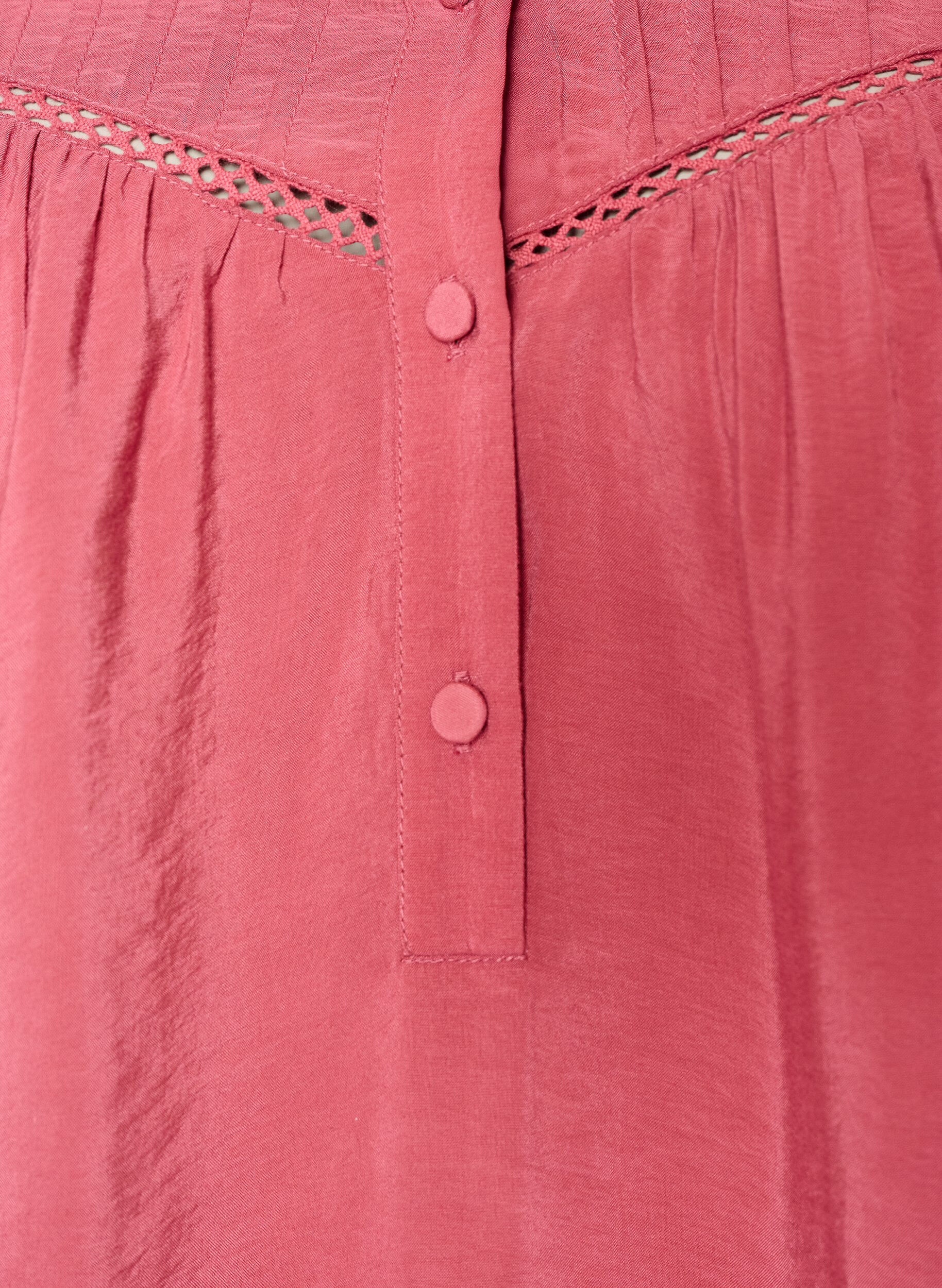 ZizziViscose blouse met plooien en balloneffect, Roze, Packshot image number 2