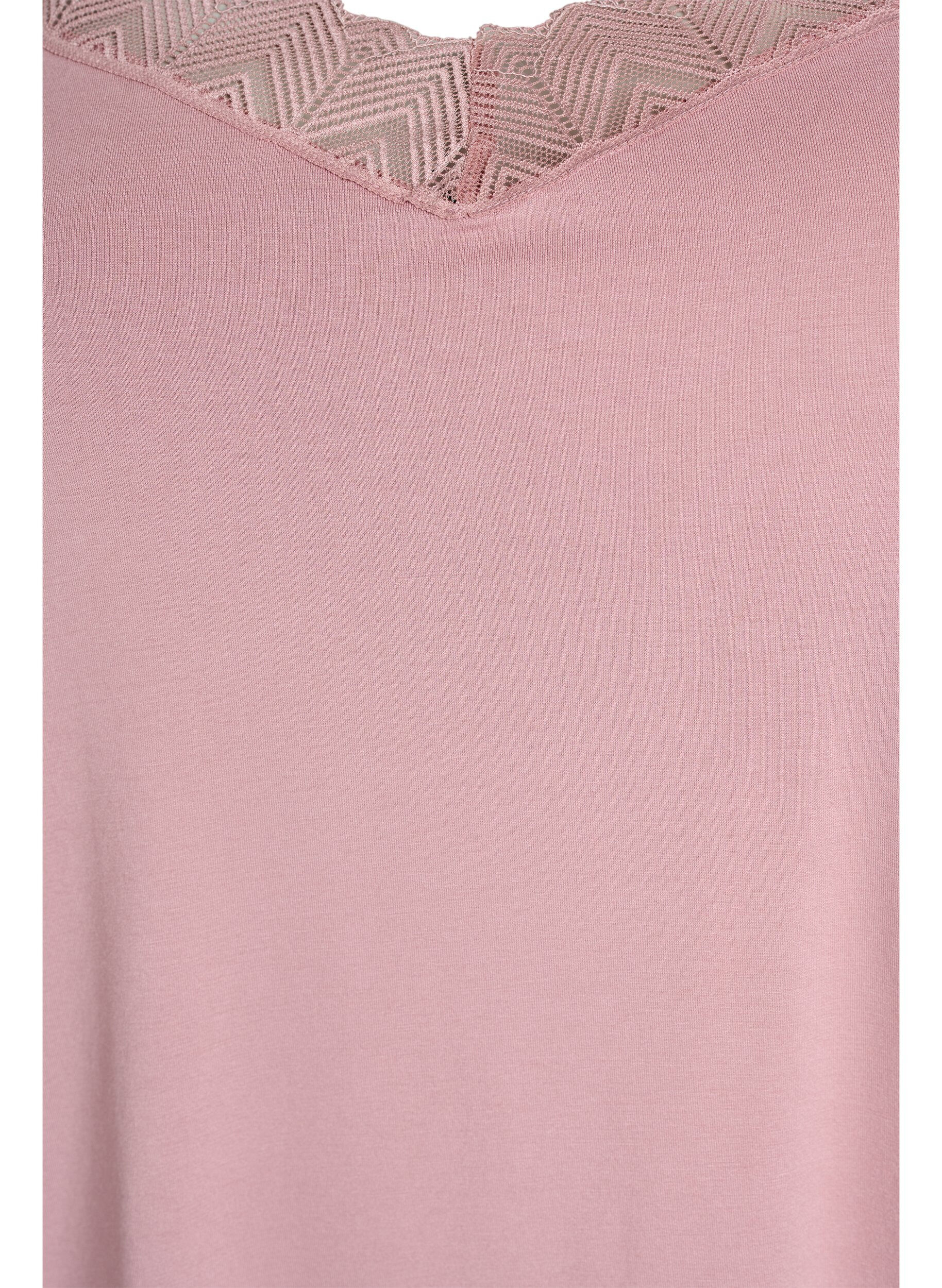 Zizzi Top met kantdetail en spaghettibandjes, 1342, Packshot image number 2