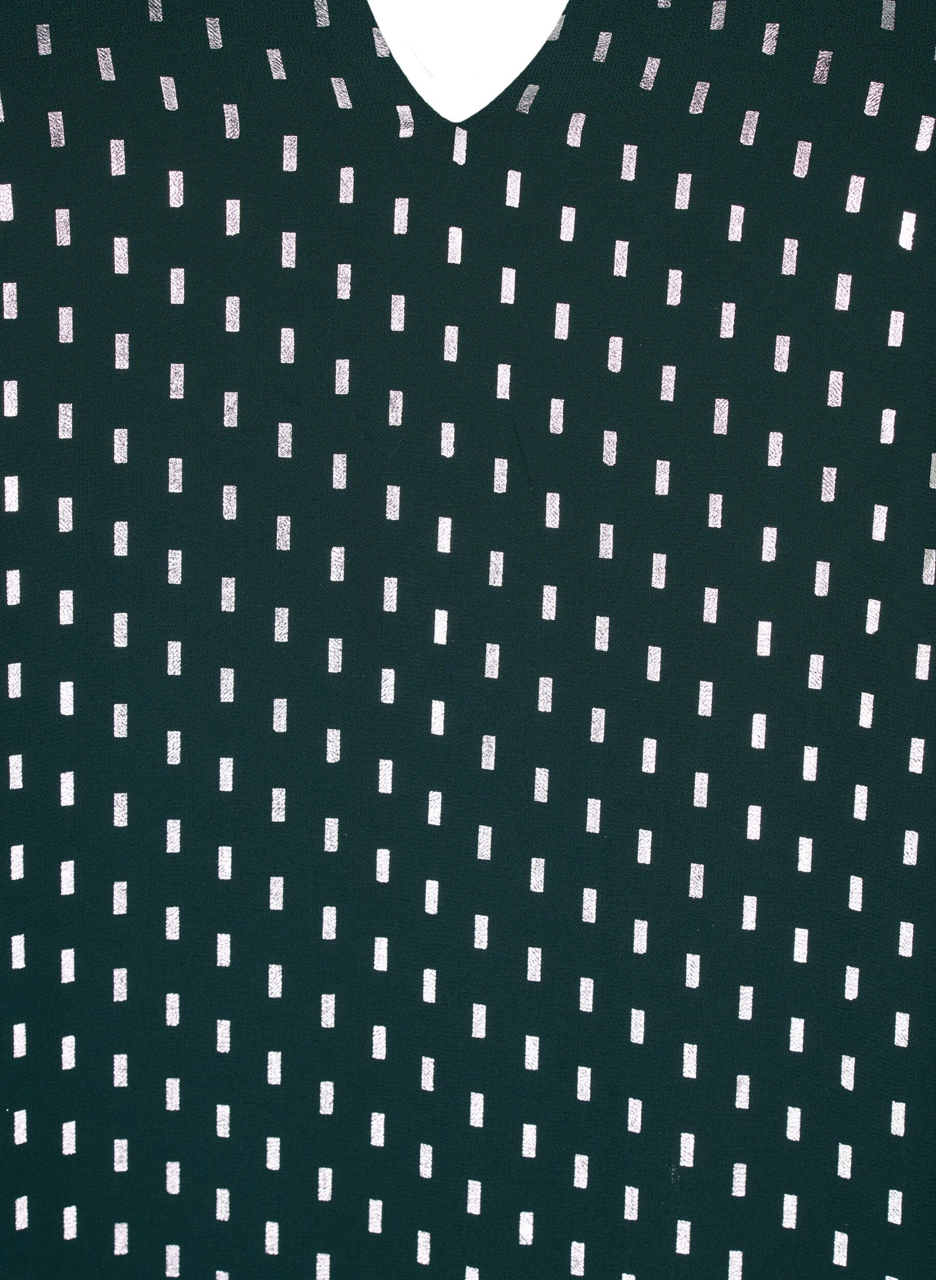 Zizzi Jurk met lange mouwen en folieprint, Scarab w. Silver, Packshot image number 2