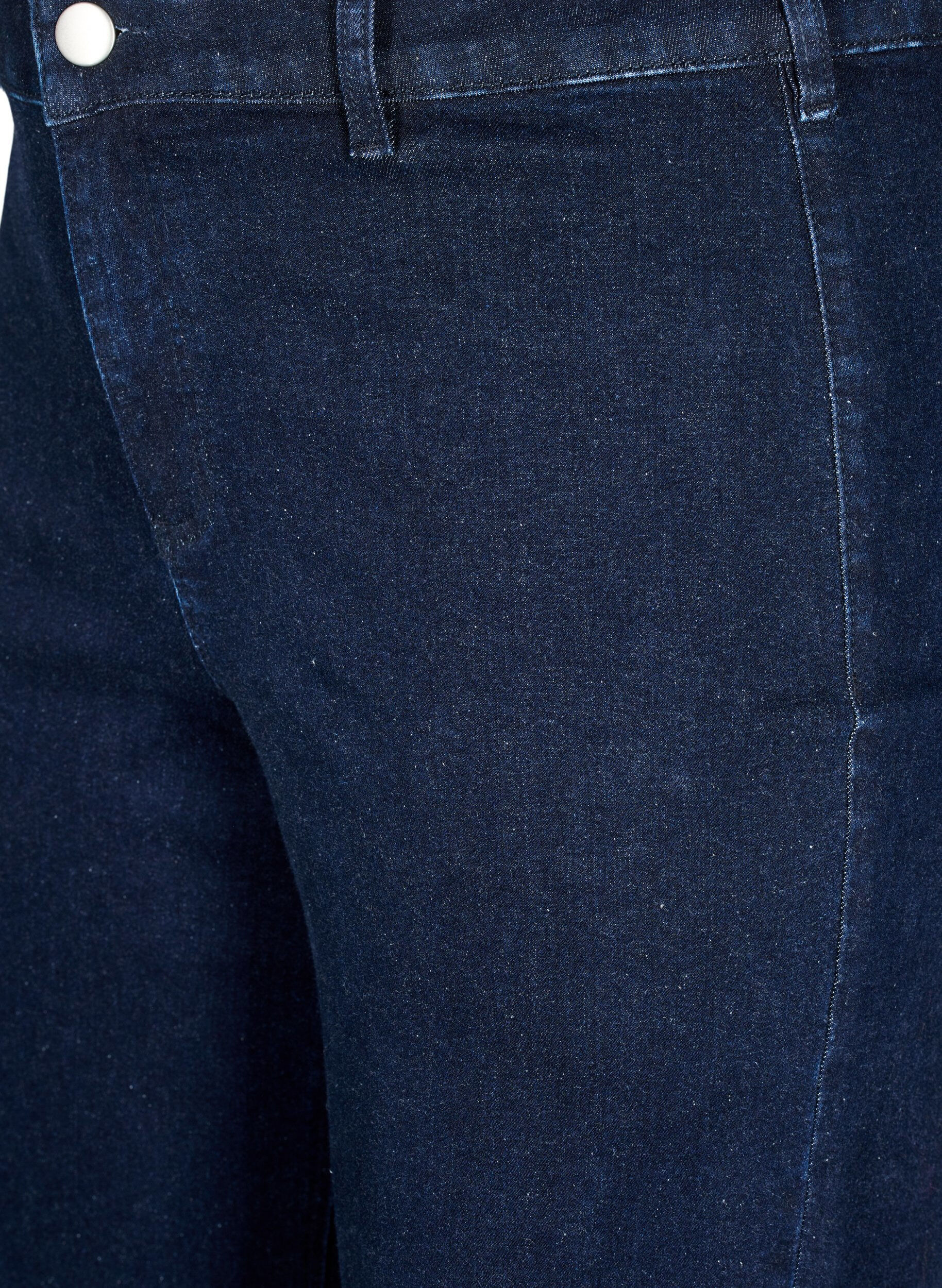 Zizzi Jeans met hoge taille en wijde pijpen, Blauw, Packshot image number 2