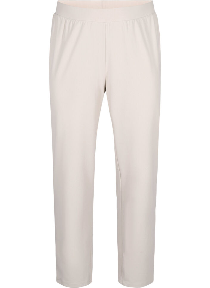 FLASH - Broek met rechte pasvorm, Beige, Packshot image number 0