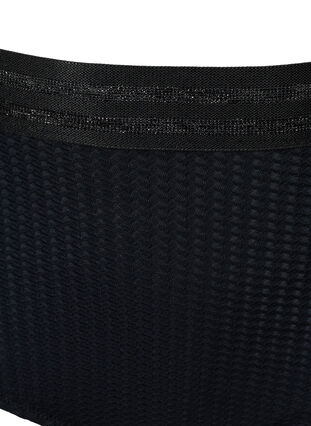 Bikinibroekje met hoge taille en glitter, Black, Packshot image number 2