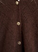 Cardigan met harlekijnpatroon en V-hals, Bruin, Packshot image number 2