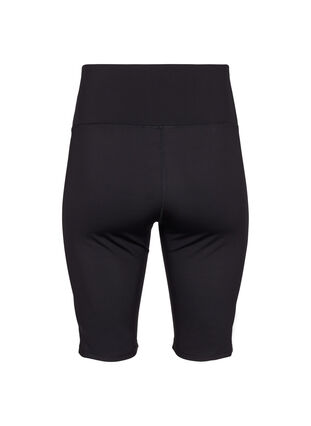 Lange strakke sport shorts, Black, Packshot image number 1