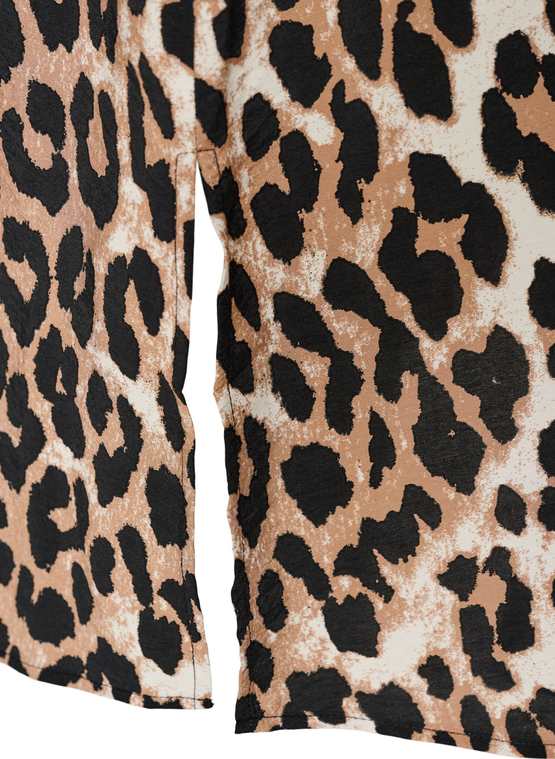 ZizziJurk met V-hals van viscose, Bruin, Packshot image number 3