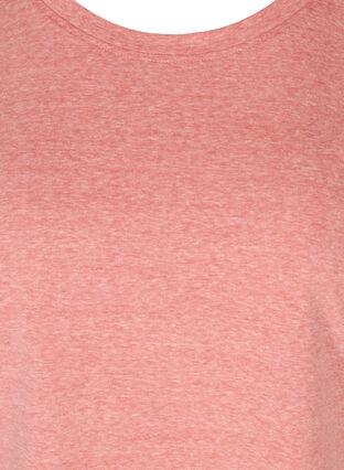 Gemêleerd katoenen t-shirt, Faded Rose melange, Packshot image number 2