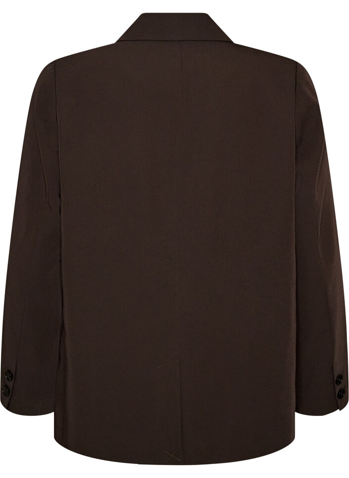 Double-breasted blazer met een losse pasvorm, Bruin, Packshot image number 1