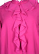 Shirt blouse van viscose met ruches, Rose Violet, Packshot image number 2