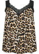 Kanten topje van viscose, Leopard, Packshot image number 0