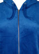 Velours vest met rits en capuchon, Blauw, Packshot image number 2