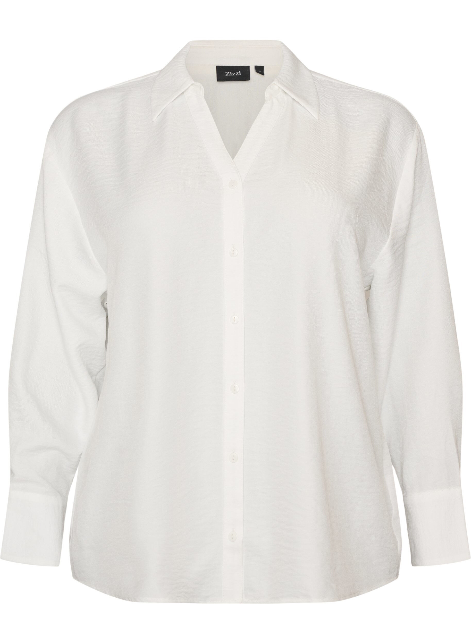 ZizziLosse shirt met V-hals, Wit, Packshot image number 0