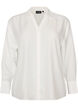 Losse shirt met V-hals, Wit, Packshot image number 0