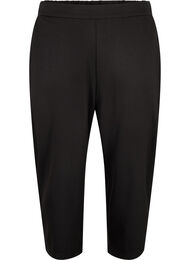 Maddison soepelvallende capribroeken met zakken, Zwart