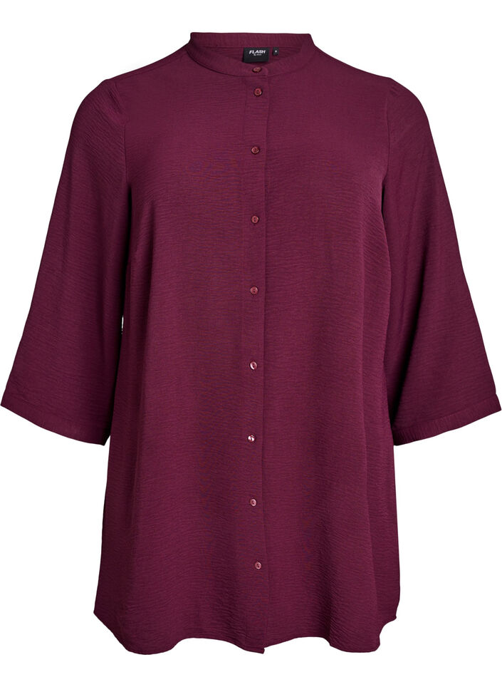 FLASH - Tuniek met 3/4 mouwen, Donker Bordeaux, Packshot image number 0