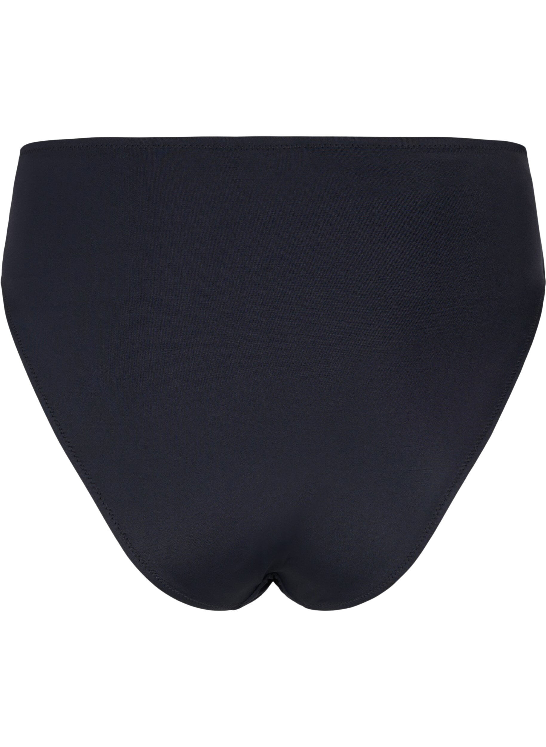 Zizzi Bikinibroekje met hoge taille, Black, Packshot image number 1