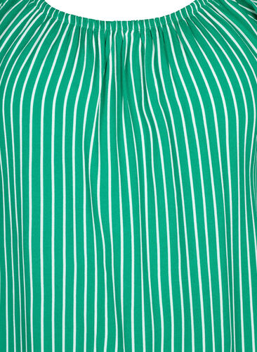 Effen blouse van viscose met korte mouwen, J.Green/White Stripe, Packshot image number 2