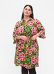 Overhemdjurk van viscose met bloemenprint, Pink G. Flower AOP, Model image number 0