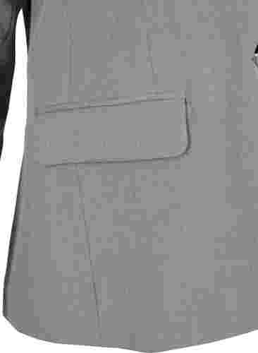 Eenvoudige blazer met zakken, Medium Grey Melange, Packshot image number 3