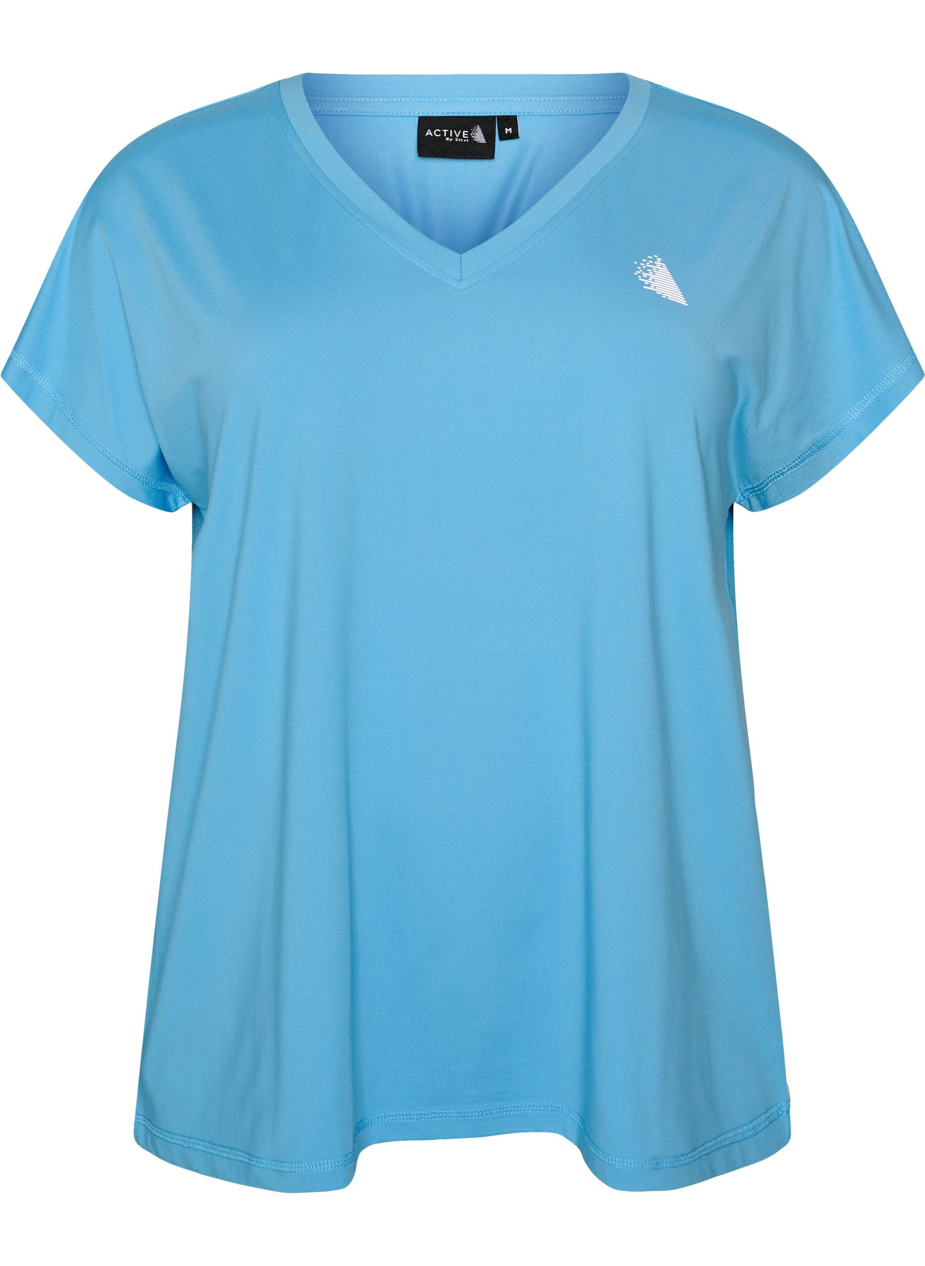 ZizziLosvallend trainings-T-shirt met V-hals, Blauw, Packshot image number 0