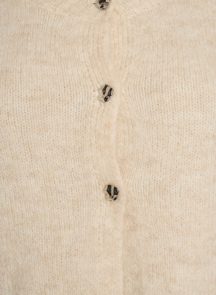 Vest van wolmix met 3/4-mouwen, Beige, Packshot image number 2