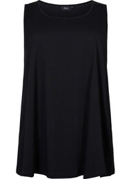 Katoenen top met a-vorm, Zwart